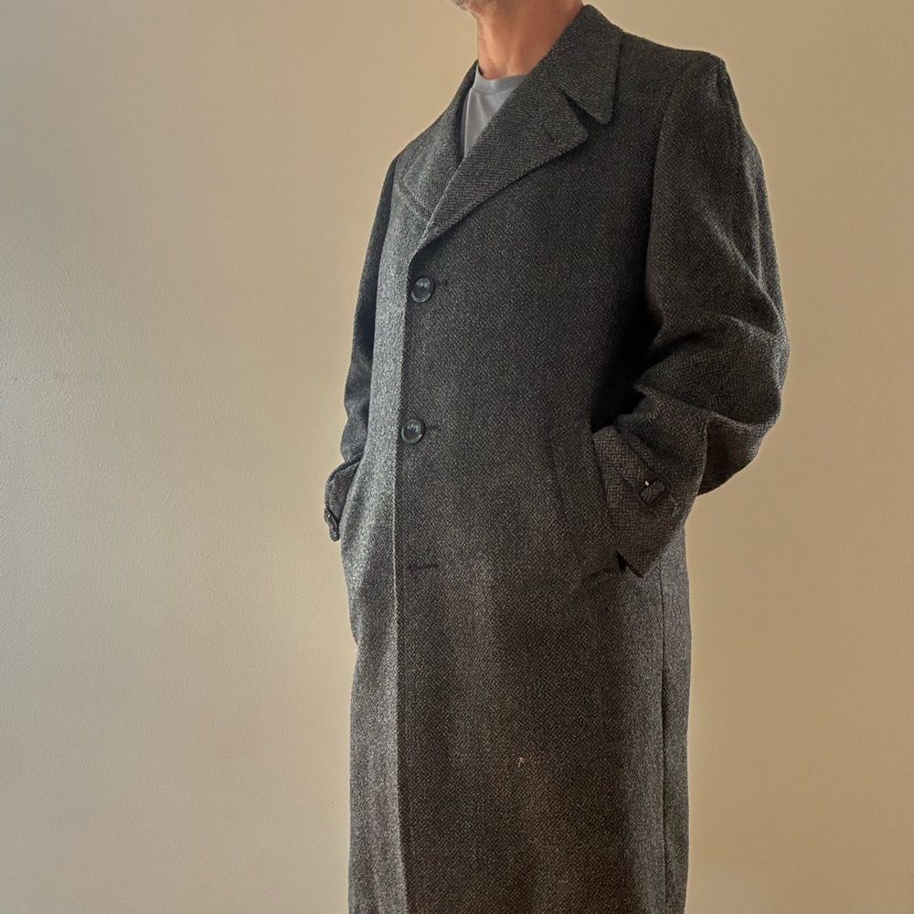 Hickey Freeman Charcoal Trench Coat